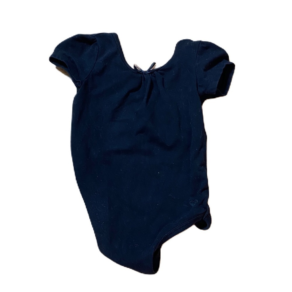 Old Navy Leotard 4T Black Dance Short Sleeve Gymnastics Kids Bodysuit One Piece